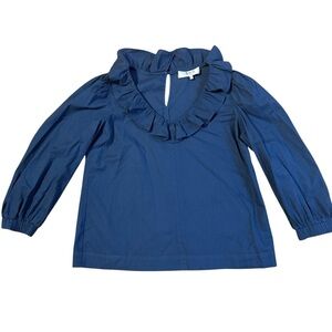 Sea New York Blue Peasant Shirt Size 2